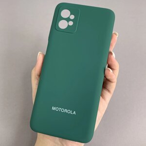 Чохол для Motorola G32 м'який силіконовий чохол на телефон моторола г32 темно-зелений h4c