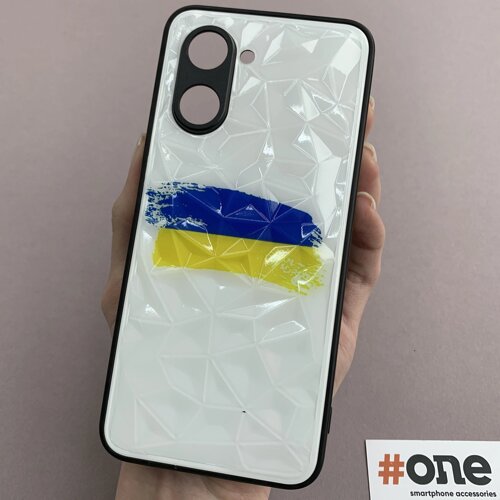 Чохол для Oppo A17 патріотичний чохол із прапором України на телефон оппо а17 білий з вирізом f8e
