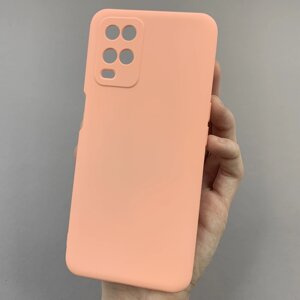 Чохол для Oppo A54 силікон кейс з мікрофіброю на телефон оппо а54 рожевий o3c