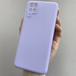 Чохол для Samsung Galaxy A12 кейс із мікрофіброю софт тач покриттям на телефон самсунг а12 бузковий o9g