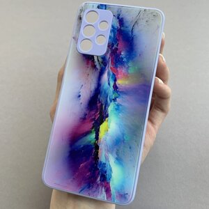 Чохол для Samsung Galaxy A32 4G A325F мрамуровий чохол із захистом камери на самсунг а32 4г бузковий q7k