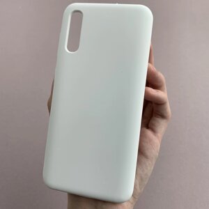 Чохол для Samsung Galaxy A50 силікон кейс чохол з мікрофіброю на телефон самсунг а50 білий r4e