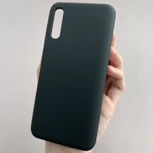 Чохол для Samsung Galaxy A50 силікон кейс чохол з мікрофіброю на телефон самсунг а50 чорний r4e