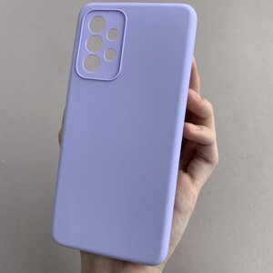 Чохол для Samsung Galaxy A52 силікон кейс чохол з мікрофіброю на телефон самсунг а52 бузковий r4e