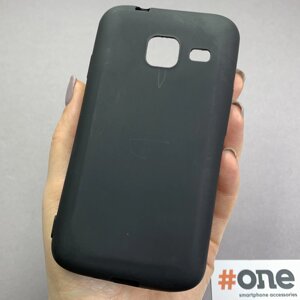 Чохол для Samsung Galaxy J1 Mini J105 матовий однотонний чохол на телефон самсунг дж1 міні чорний TPB