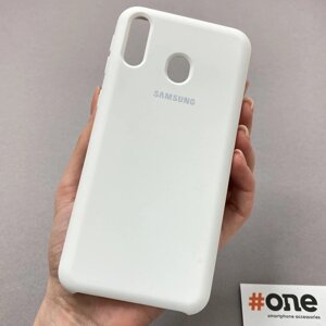 Чохол для Samsung Galaxy M20 однотонний матовий чохол на телефон Самсунг М20 білий HQS