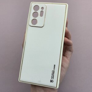 Чохол для Samsung Galaxy Note 20 Ultra шкіряний матовий чохол на самсунг нот 20 ультра білий u9h