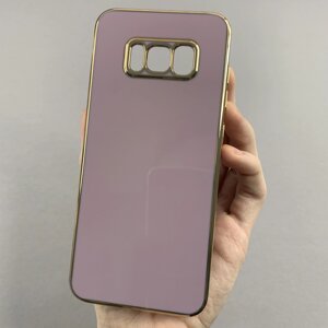 Чохол для Samsung Galaxy S8 чохол із золотою окантовкою на телефон самсунг с8 чорничний h7y