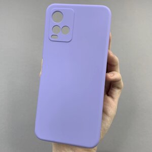 Чохол для Vivo Y21s силікон кейс з мікрофіброю чохол на телефон віво у21с бузковий o3c