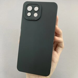 Чохол для Xiaomi Mi 11 Lite чохол однотонний із захистом камери на телефон сяомі мі 11 лайт чорний s2l