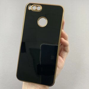 Чохол для Xiaomi Mi A1 / Mi 5x чохол із золотою окантовкою на телефон сяомі мі а1 / мі 5х чорний h7y