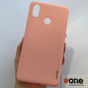 Чохол для Xiaomi Mi Max 3 однотонний силіконовий щільний чохол на телефон сяомі мі макс 3 рожевий HLG