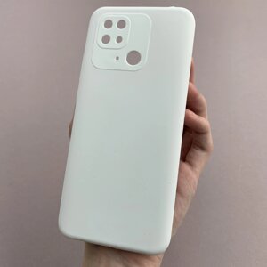 Чохол для Xiaomi Poco C40 силікон кейс чохол з мікрофіброю на телефон сяомі поко с40 білий r4e