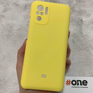 Чохол для Xiaomi Poco M5s з мікрофіброю щільний з оксамитом чохол на телефон сяомі поко м5с жовтий sfa