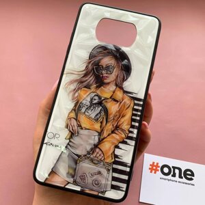 Чохол для Xiaomi Poco X3 Ladies з 3д ефектом як скло з принтом дівчини чохол на сяомі поко х3 білий