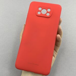 Чохол для Xiaomi Poco X3 Pro однотонний щільний матовий чохол на телефон сяомі поко х3 про червоний smt