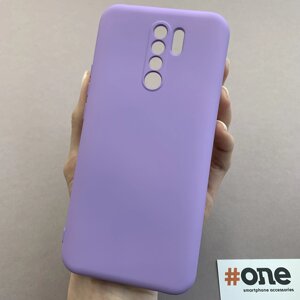 Чохол для Xiaomi Redmi 9 чохол накладка із закритою камерою на телефон сяомі редмі 9 бузковий q7n