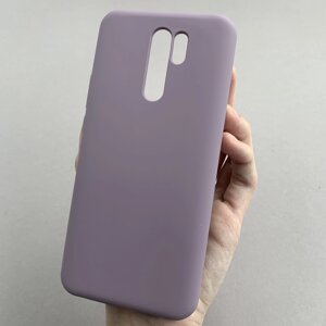 Чохол для Xiaomi Redmi 9 силікон кейс чохол з мікрофіброю на телефон сяомі редмі 9 чорничний r4e