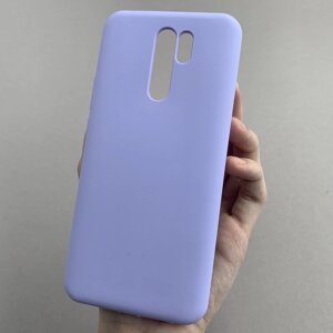 Чохол для Xiaomi Redmi 9 силікон кейс чохол з мікрофіброю на телефон сяомі редмі 9 бузковий r4e