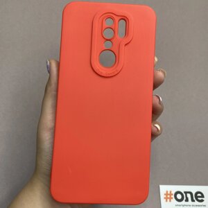 Чохол для Xiaomi Redmi 9 силіконовий із закритою камерою чохол на телефон сяомі редмі 9 червоний W7N