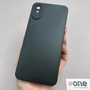 Чохол для Xiaomi Redmi 9A силіконовий із захистом для камери чохол на телефон сяомі редмі 9а чорний W7N