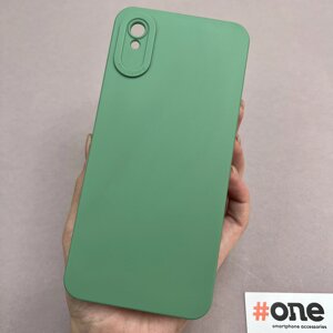 Чохол для Xiaomi Redmi 9A силіконовий із захистом для камери чохол на телефон сяомі редмі 9а зелений W7N