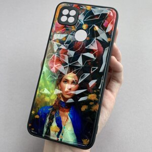 Чохол для Xiaomi Redmi 9С Ladies дівчинка з півоніями чохол на телефон сяомі редмі 9с