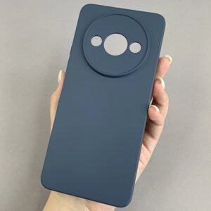 Чохол для Xiaomi Redmi A3 матовий із захистом камери на телефон сяомі редмі а3 темно-синій cfa
