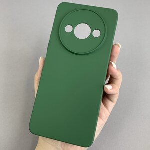 Чохол для Xiaomi Redmi A3 матовий із захистом камери на телефон сяомі редмі а3 темно-зелений cfa