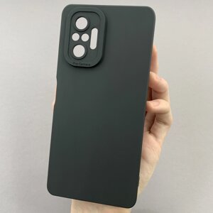 Чохол для Xiaomi Redmi Note 10 Pro чохол однотонний із захистом камери на сяомі редмі нот 10 про чорний s2l