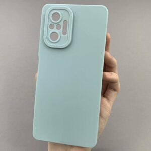 Чохол для Xiaomi Redmi Note 10 Pro чохол однотонний із захистом камери на сяомі редмі нот 10 про блакитний s2l