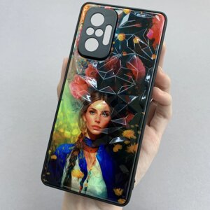 Чохол для Xiaomi Redmi Note 10 Pro Ladies дівчинка з півоніями чохол на телефон сяомі редмі нот 10 про