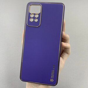 Чохол для Xiaomi Redmi Note 11 Pro шкіряний матовий чохол на телефон сяомі редмі нот 11 про фіолетовий u9h