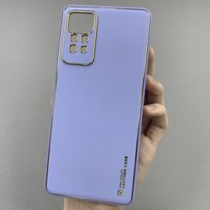 Чохол для Xiaomi Redmi Note 11 Pro шкіряний чохол на телефон сяомі редмі нот 11 про бузковий u9h