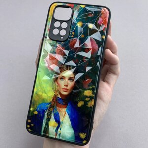 Чохол для Xiaomi Redmi Note 11s Ladies дівчинка з півонії чохол на телефон сяомі редмі нот 11с