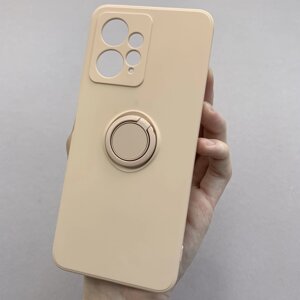 Чохол для Xiaomi Redmi Note 12 4G матовий з кільцем-тримачем чохол на сяомі редмі нот 12 4г пудровий cfc