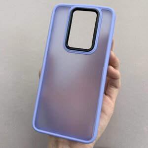 Чохол для Xiaomi Redmi Note 9 матовий чохол з кольоровою рамкою на сяомі редмі нот 9 бузковий p2q