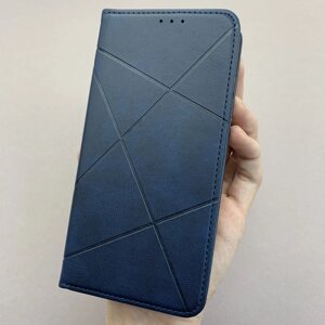 Чохол-книга для Xiaomi Redmi Note 7 з магнітом підставкою кишенею чохол книжка на телефон сяомі нот 7 синя