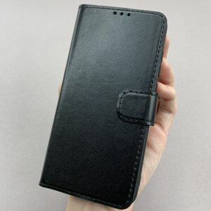 Чохол-книга для Xiaomi Redmi Note 8 чохол книжка з хлястиком на телефон сяомі редмі нот 8 чорна b6r