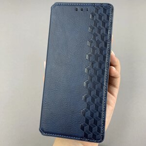 Чохол-книга для Xiaomi Redmi Note 9 Pro шкіряна книжка з підставкою на сяомі редмі нот 9 про синя rhm