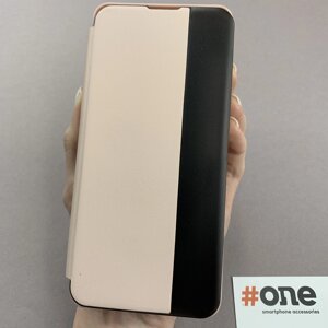 Чохол книжка для Xiaomi Poco X3 книжка зі смарт віконцем на телефон сяомі поко х3 рожева q6t