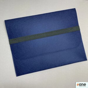 Чохол-конверт для MacBook 14 чохол для ноутбука діагональ 14 фетровий повстяний чохол темно-синій L4R