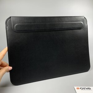 Чохол конверт для MacBook Pro 14.2 A2442 шкіряний чохол папка на макбук про чорний s3o