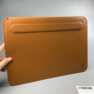 Чохол конверт для MacBook Pro 14.2 A2442 шкіряний чохол папка на макбук про коричневий s3o