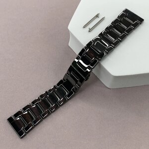 Керамічний ремінець 22 мм для Xiaomi Amazfit GTR 2e браслет для годинника сяомі амазфіт гтр 2е чорний x0p