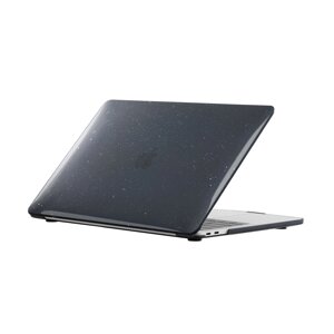 Накладка для MacBook New Air 13.3 на M1 модель A2337 чохол з блискітками на макбук ейр 13.3 чорний o4b