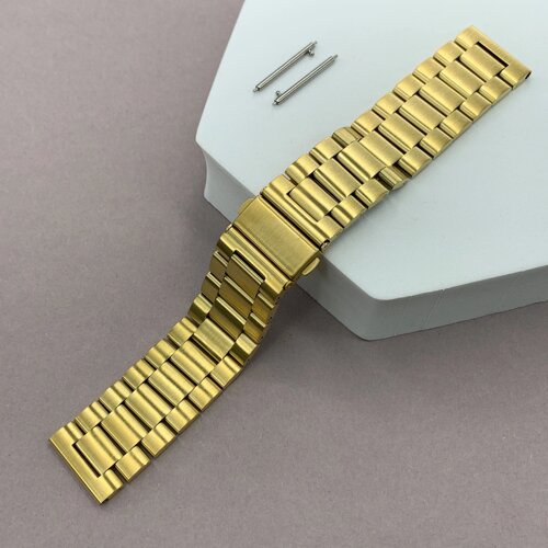 Ремінець 22 мм для Mibro X1 металевий блочний ремінець на годинник мібро х1 золотий stl