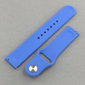 Ремінець 22 мм для Samsung Galaxy Watch 4 46 mm силіконовий ремінець для смарт годинника самсунг вотч 4 синій wtc