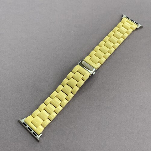 Ремінець для Apple Watch 38 mm ремінець під кераміку для годинника епл вотч 38 мм жовтий o7q