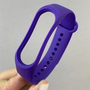 Ремінець для Xiaomi Mi Band 3 силіконовий кольоровий ремінець для фітнес браслета мі бенд 3 темно фіолетовий BND